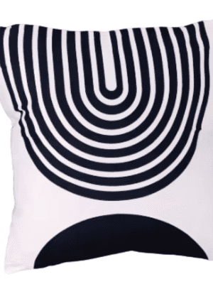 Abstract Monochrome Arch Design Pillow Cover