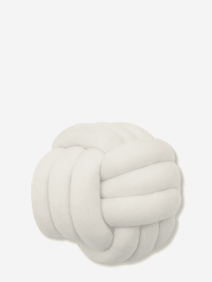 Cream Nordic Knotted Velvet Cushion