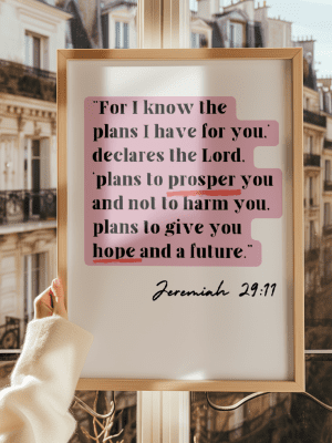 Jeremiah 29:11 Art Print