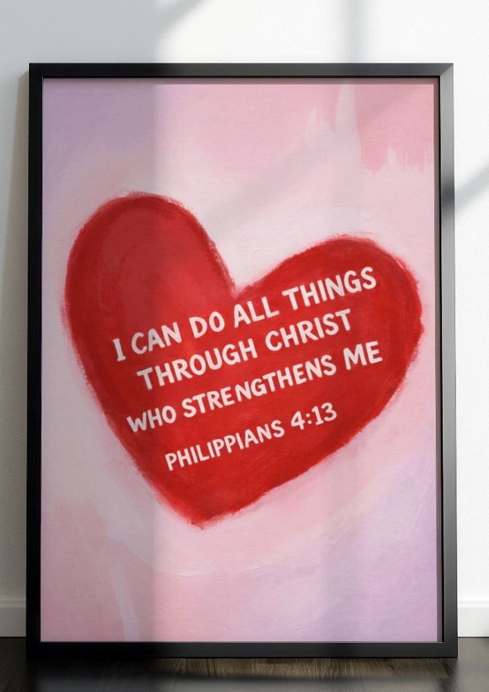 Philippians 4:13 Art Print| Christian Home Decor