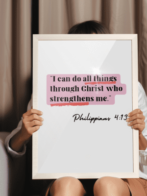 Philippians 4:13 Art Print
