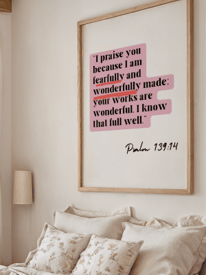 Psalm 139:14 Art Print