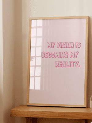 My Vision is Becoming My Reality Poster - Motivational Poster