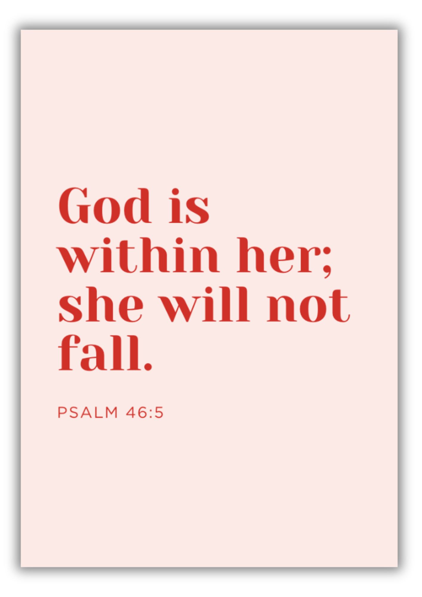 Psalm 46:5 Art Print – Christian Scripture Wall Art – God Is Within Her Bible Verse Decor for Home or Office - Image 2