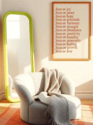 Focus Affirmation Wall Art – Motivational Positive Mindset Print