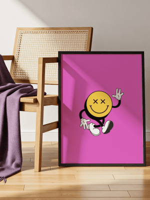 Purple Groove – Smiley Face Dopamine Wall Art
