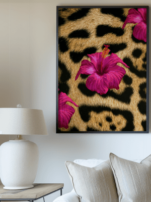 Jungle Glamour Pink Flower Poster