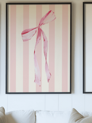 Coquette Aesthetic Ribbon Poster Pink Bedroom Decor