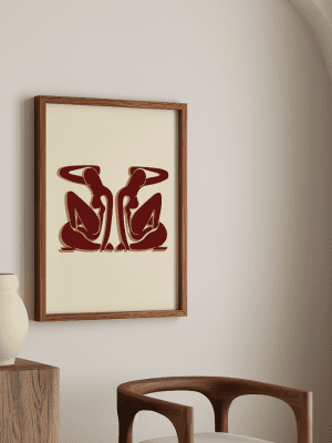 Minimalist Earth Tone Silhouette Wall Art Poster