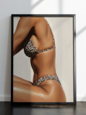 Leopard Print Bikini Art - Chic Summer Aesthetic Painting Print