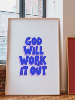 God Will Work It Out Christian Wall Art