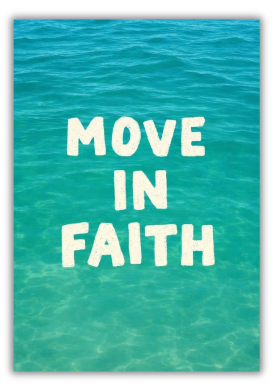 Move In Faith Christian Wall Art - Coastal Ocean Photography Print - Image 2