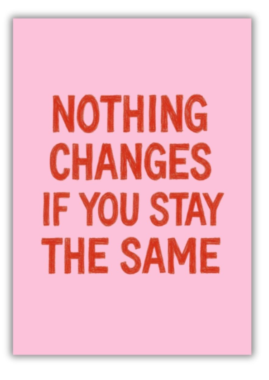 Nothing Changes If You Stay The Same Wall Art - Motivational Poster - Image 2