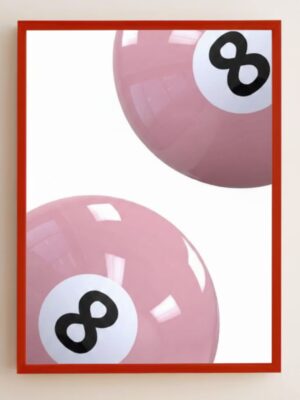 Double Pink 8-Ball Art Print
