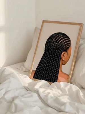 Roots & Rhythms | Braided Hair Art Print - Black Art Portrait Illustration