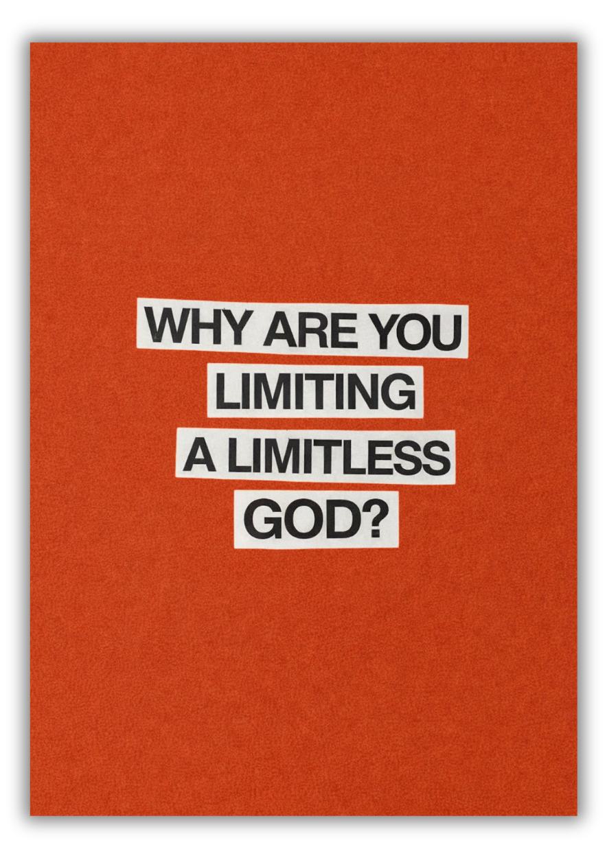 Limitless God Christian Wall Art - Bold Orange Poster - Image 2