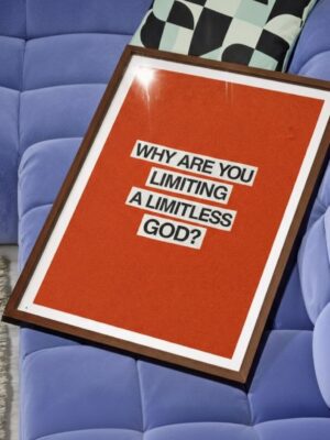 Limitless God Christian Wall Art -  Bold Orange Poster