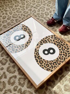 Leopard Print 8 Ball Art Print