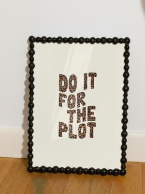 Do It For The Plot Leopard Print Wall Art Print | Trendy Aesthetic Bedroom Dorm Decor