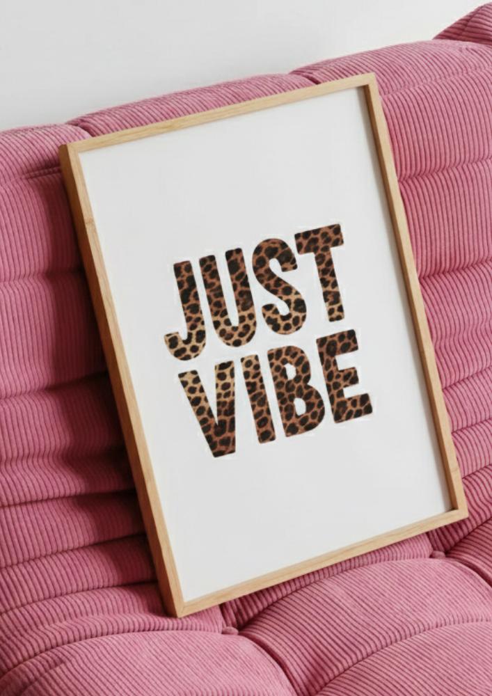 Just Vibe Leopard Print Wall Art Print