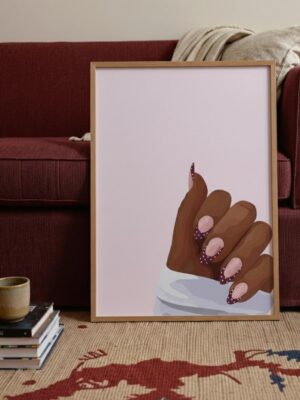 Minimalist Nail Art Print | Black Art